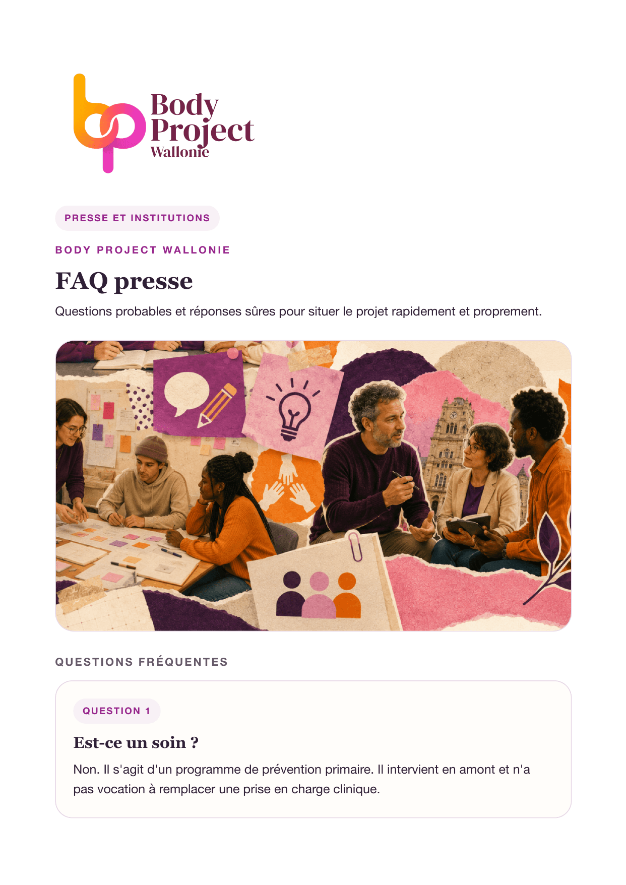 Preview van de pers-FAQ