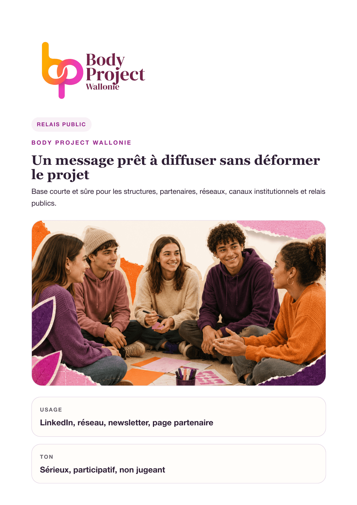 Preview van de publieke relaytekst